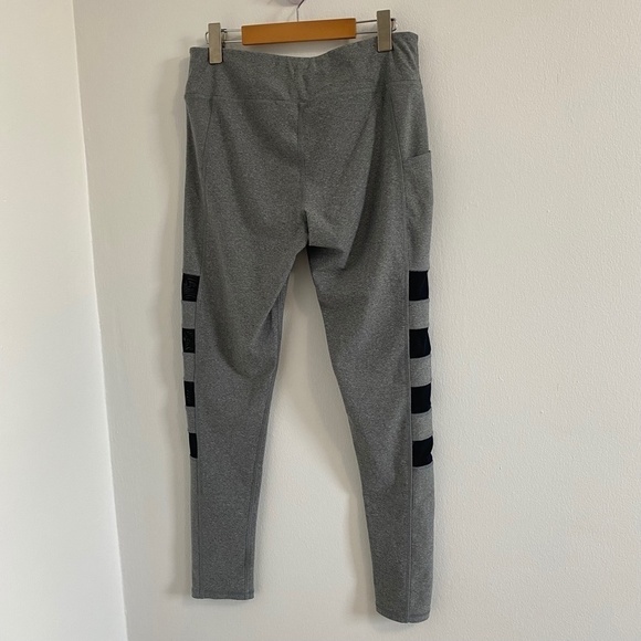 (NWOT) X BY GOTTEX GRAY SIDE MESH LEGGINGS WITH SIDE POCKETS - Picture 11 of 12